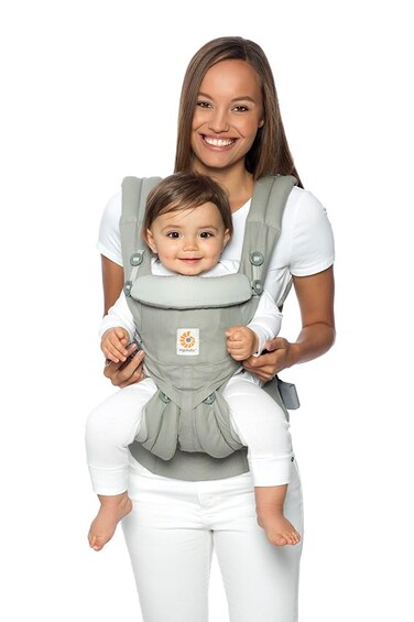 Ergobaby Omni 360 All-Position Baby Carrier for Newborn to Toddler with Lumbar Support (7-45 Pounds), Pearl Grey, One Size (Pack of 1)