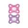 MAM Comfort Baby Pacifier, 100% Lightweight Silicone, Sterilizer Case, Girl, 0-3 Months, 2 Count (Pack of 1)