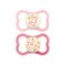 MAM Supreme Night Baby Pacifier, for Sensitive Skin, Patented Nipple, 16+ Months, Girl, 2 Count (Pack of 1)
