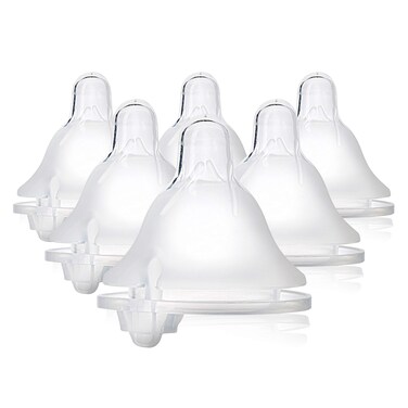 Evenflo Feeding 6 Piece Balance Plus Wide Neck Nipples for The Balance Plus Wide Neck Baby Bottles, 8 Months +