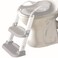Jool Baby Potty Training Seat with 2 Step Ladder for Toddlers - Soft Cushioned Seat &amp; Splash Guard, Adjustable Height (Gray)