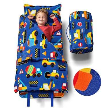 Klevly Nap Mats for Preschool Ages 3-5   Soft &amp; Non-Toxic Fabric   Nap Mat for Toddlers   Toddler Nap mats for Daycare   Kindergarten Nap Mat   Toddler Nap Mat   Construction Kids Nap Mat
