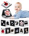 Infinno Black &amp; White Baby Toys High Contrast Crinkle Cloth Activity Book, Infant Mirror Toys for Baby 0-6 Months, Newborn Sensory Tummy Time Toys for Infants, Baby Development Essential