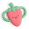 Itzy Ritzy Strawberry-Shaped Baby Teether with Handles; Silicone Teether for Babies with Easy-Grab Handles and Textured, Teethable Surfaces - Baby Teething Toy for 3 Months &amp; Up (Strawberry)