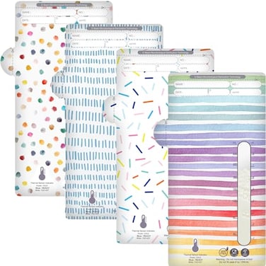 Sposie Breastmilk Storage Bag Freezer Bags with Pour Spout - 8 Ounce Capacity, BPA Free, Leak Proof, Temperature Sensor, Compatible with Most Breast Pumps for Breastmilk Freezer Storage, 100 ct.