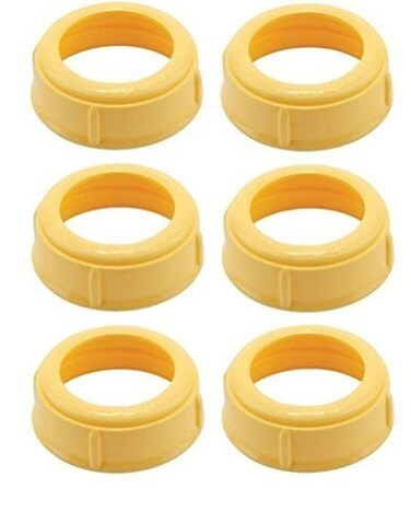 6 Pack Collars Medela Bottle Nipple Collars Rings for Baby Bottles 5oz &amp; 8oz Slow or Medium Flow Nipples BPA Free with BB Gift