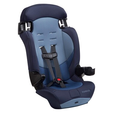 Cosco Kids Finale DX 2-in-1 Booster Car Seat, Forward Facing Toddler Car Seat (30-65 lbs) and Belt Positioning High Back Booster Seat (40-100 lbs), Sport Blue