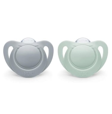 NUK   Orthodontic Pacifiers   Light Blue-Blue  6-18 Months   Best Pacifier for Breastfed Babies   BPA Free   Shaped to Soothe Just Like Mom   2-Pack (Blue)