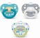 NUK Orthodontic Pacifier Value Pack, Boy&amp;Girl,0-6 Months, 3-Pack (Star) (Glows in The Dark)