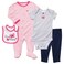 Carter's Baby Girls' 4-Piece Layette Set - Navy/Pink Butterfly - 9 Months