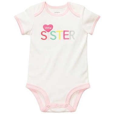 Carter's S/S Slogan - Little Sister- 18 Months