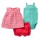 Carter's Baby Girls' 3 Piece Diaper Cover Set (Baby) - Pink Stripe - Newborn