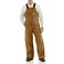 Carhartt Men's Flame Resistant Duck Bib Lined Overall, Brown, 40W x 34L