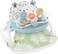 Fisher-Price Portable Baby Chair Deluxe Sit-Me-Up Floor Seat with Feeding Tray &amp; Activity Toy Bar, Snow Leopard
