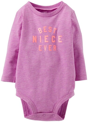 Carter's Baby Girls' Slogan Bodysuit (Baby) - Purple - 6 Months