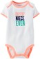 Carter's Slogan Bodysuit (Baby) - White-6 Months