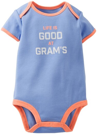 Carter's Baby Girls' Slogan Bodysuit (Baby) - Blue - 18 Months
