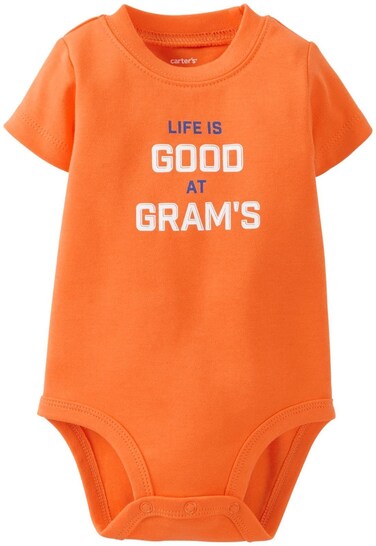Carter's Baby Boys' Slogan Bodysuit (Baby) - Orange - 6 Months