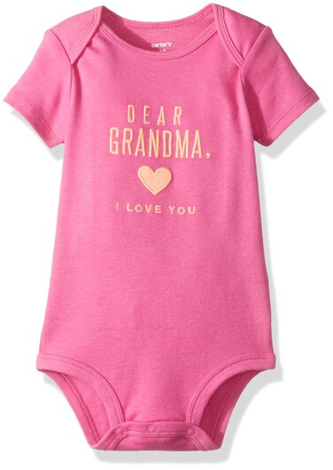 Carter's Slogan Bodysuit (Baby) - Purple-24 Months