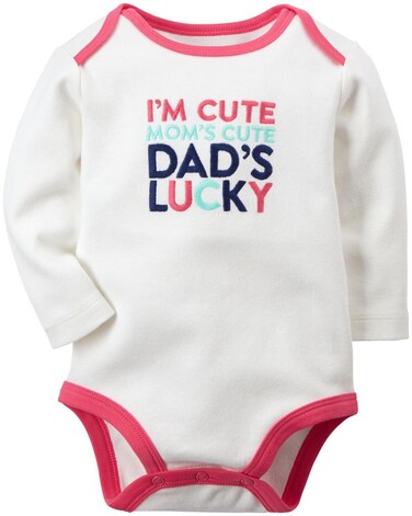 Carter's Baby Girls' Slogan Bodysuit - Dads Lucky - 9 Months