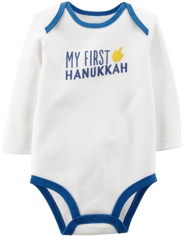 Carter's Unisex Baby Slogan Bodysuit (Baby) - 1st Hanukkah - 24 Months