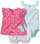 Carter's Baby Girls' 3 Piece Diaper Cover Set 121g384, Pink Butterfly, 9 Months