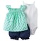 Carter's Baby Girl Diaper Cover Set Mint Geo Print, 18 Months