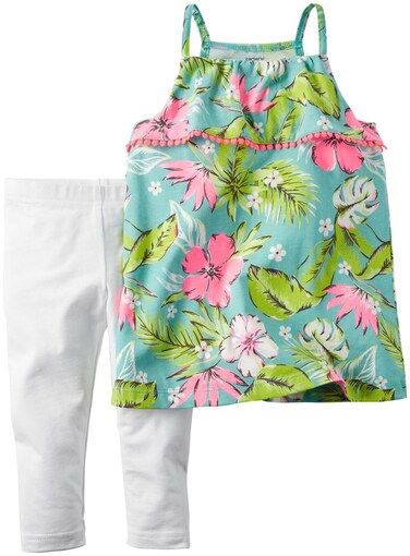 Carter's Baby Girls' 2 Pc Playwear Sets 239g147, Print, New Born