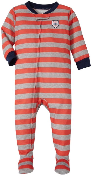 Carter's Baby Boys' Embroidered Footie 323g017, Sailboat, 12 Months