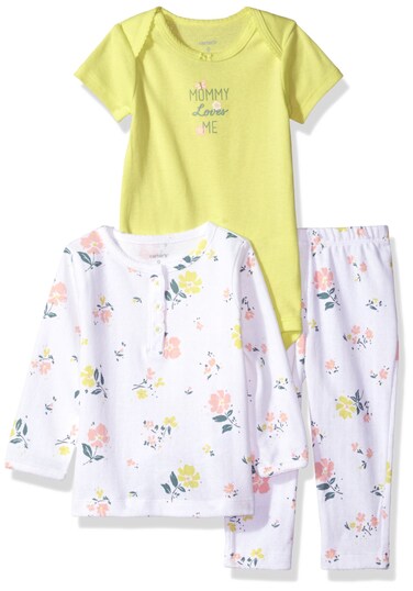 Carter's Baby Girls 3 Pc Sets 126g316, White, 6 Months