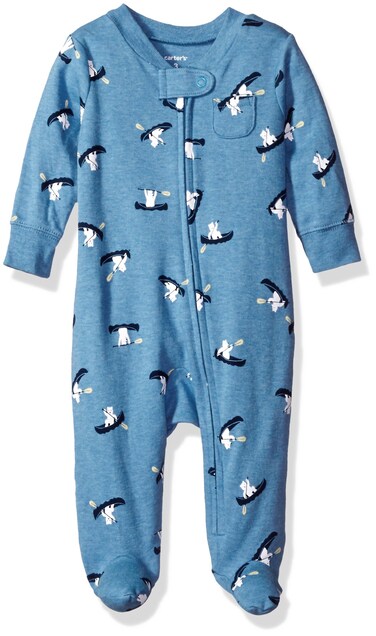 Carter's Baby Boys' Interlock 115g136, Paddling Polar Bears, New Born