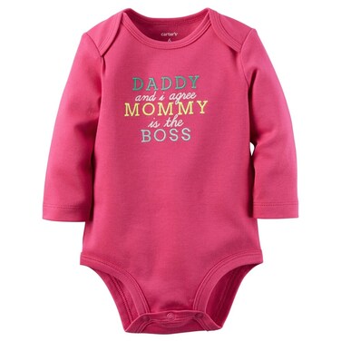Carters Baby Clothing Outfit Girls Mommy's The Boss Collectible Bodysuit Pink 12M