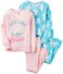 Carter's Girls' 4 Pc Cotton 371g090, Pink/Blue