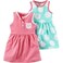 Carters Baby Clothing Outfit Girls 3-Piece Set Dress and Bottoms, Pink Big Dot/Mint Stripe, NB