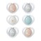 Tommee Tippee Nighttime Pacifiers, 0-6 Months, 6 Pack of Glow in The Dark Pacifiers with Symmetrical Silicone Baglet