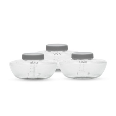 Elvie Pump Breastmilk Storage Bottles   Compatible with Elvie Electric Breast Pump   Breast Milk Storage Baby Bottles for Breastfed Babies   Breast Feeding Essentials   3 Pack