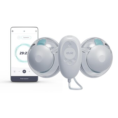 Elvie Stride 2   Soft-Silicone Double Electric Breast Pump - Hospital-Grade Suction Breast Pump - Breast Pumping Essentials   Ultra-Quiet