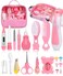 Baby Healthcare and Grooming Kit, Electric Safety Nail Trimmer Baby Nursery Kit, Newborn Care Kits with Hair Brush Comb for Newborn Infant Toddlers Baby Boys Girls Kids, Baby Shower Gifts (Pink)