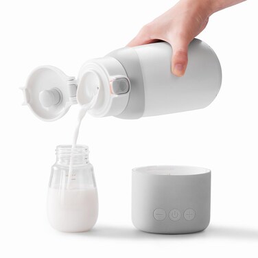 BOLOLO Portable Milk Warmer Pro for Travel, Detachable Design for Easily Clean, Portable Bottle Warmer with Fast Heating, 17.5 Ounces and Large Battery Life Meet Your Feeding Needs.