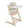 Stokke Tripp Trapp High Chair 2 (Natural), Cushion 2 (Nordic Grey) + Stokke Tray (White) - Includes Chair + Baby Set with Removable Harness for Children 6-36 Months
