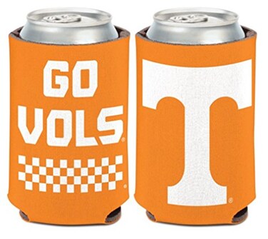 NCAA University Tennessee Volunteers Go Vols 1 Pack 12 oz. 2-Sided Can Cooler