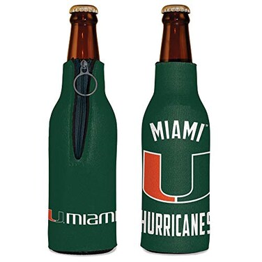 NCAA Miami Hurricanes Bottle Cooler, Team Colors, One Size