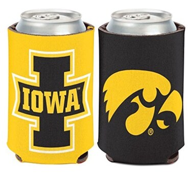 WinCraft NCAA University Iowa Hawkeyes (1-Pack) 12 oz. 2-Sided Can Cooler