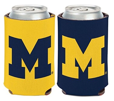 NCAA University Michigan Wolverines (1-Pack) 12 oz. 2-Sided Can Cooler