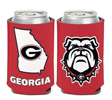 WinCraft NCAA University Georgia Bulldogs 1 Pack 12 oz. 2-Sided Can Cooler