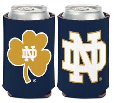 WinCraft NCAA University Notre Dame Fighting Irish Shamrock 1 Pack 12 oz. 2-Sided Can Cooler