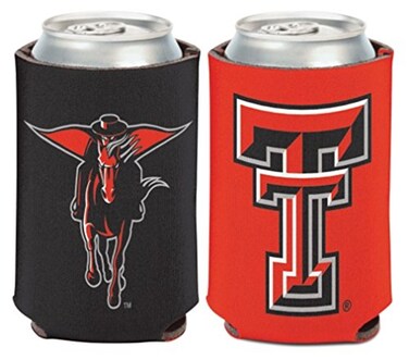 WinCraft NCAA Texas Tech University Red Raiders 1 Pack 12 oz. 2-Sided Can Cooler