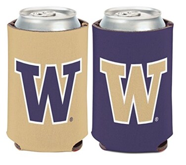 WinCraft NCAA University of Washington Huskies 1 Pack 12 oz. 2-Sided Can Cooler