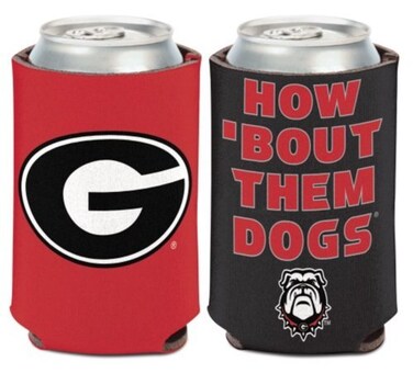 NCAA University Georgia Bulldogs Slogan 1 Pack 12 oz. 2-Sided Can Cooler
