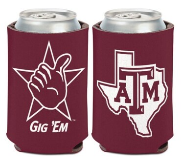 WinCraft NCAA Texas A&amp;M Aggies (1-Pack) 12 oz. 2-Sided Can Cooler